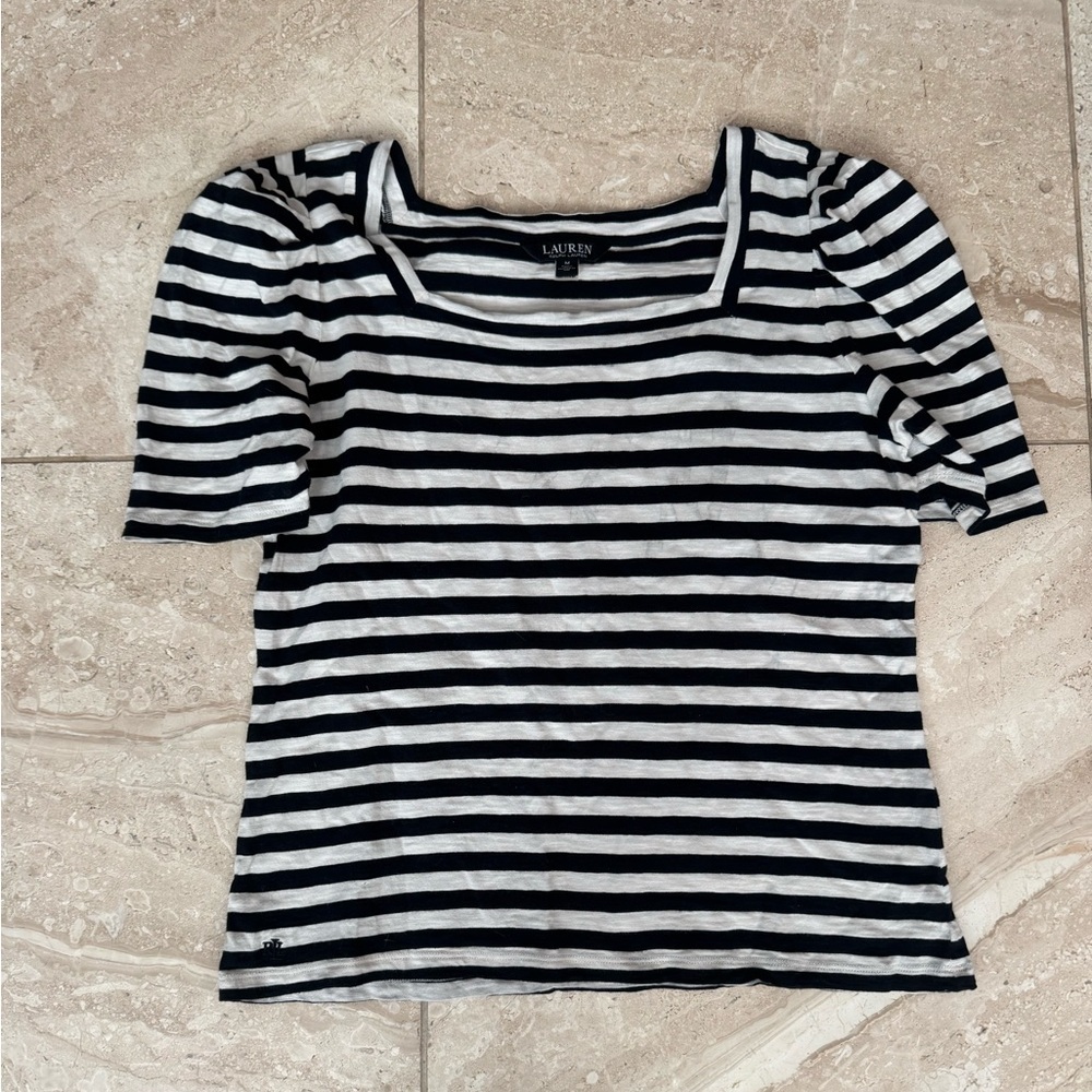 Ralph Lauren black label Monochrome Striped Tee size medium